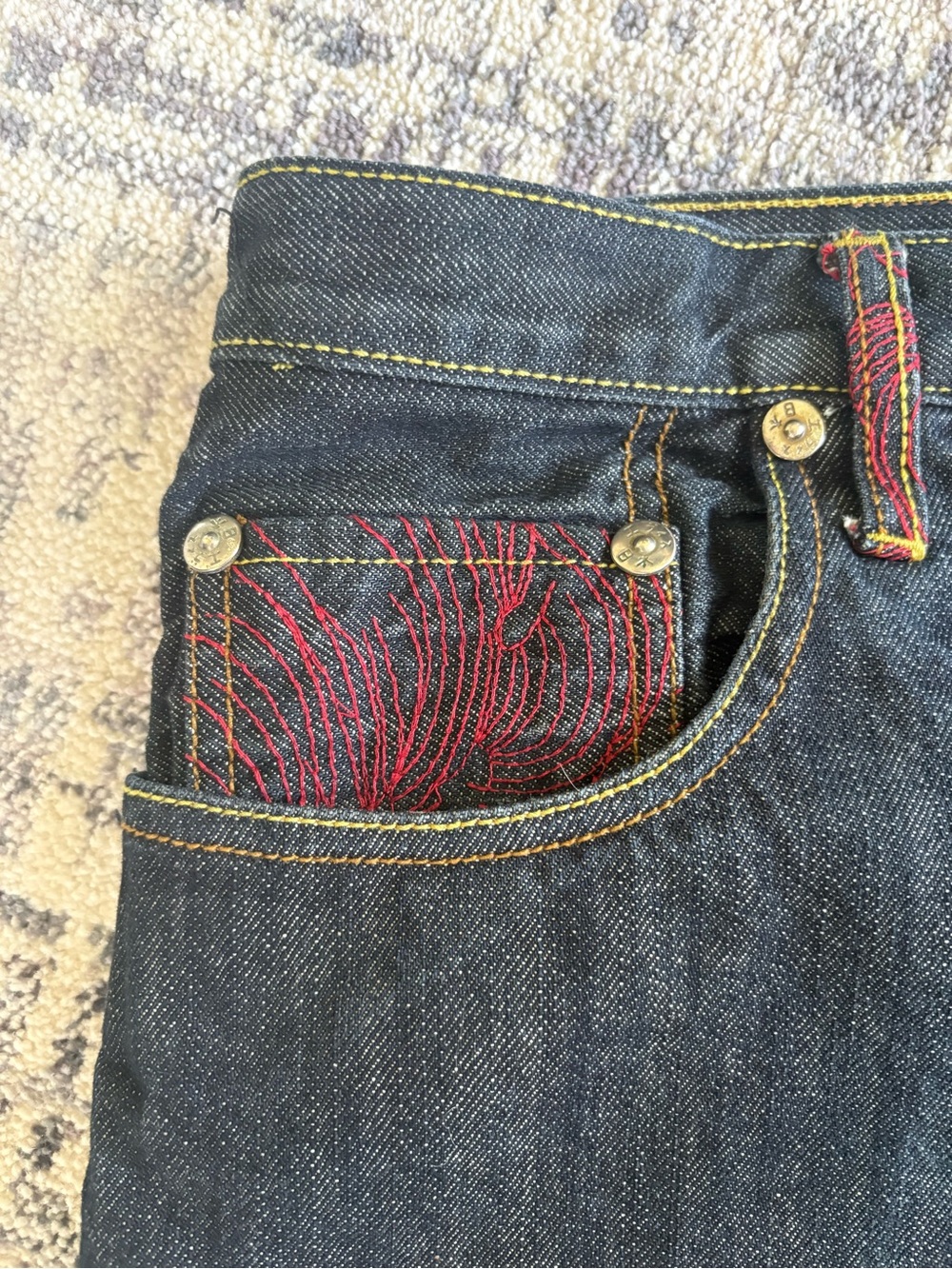 Men's Dark Wash Denim Jean Shorts - Classic Relaxed Fit - Picture 8 of 14